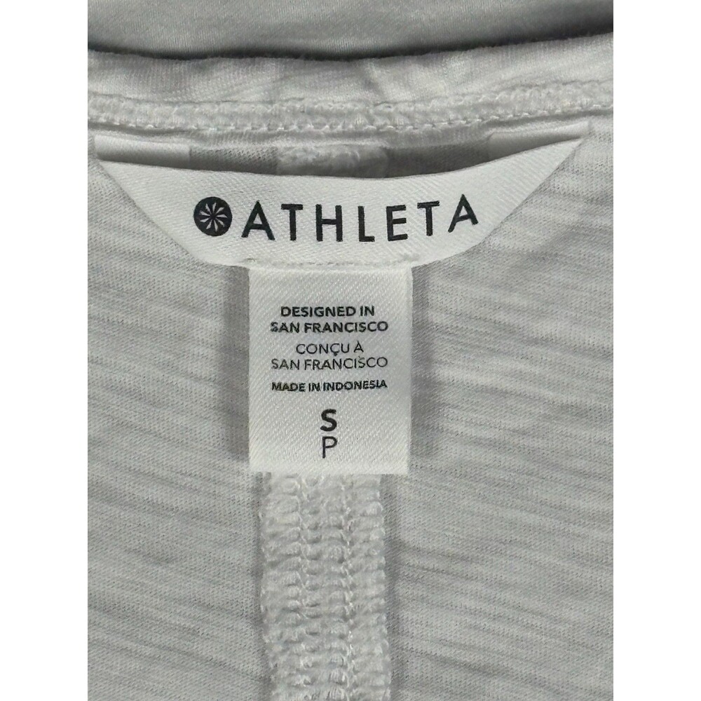 Athleta Essential Slub Tank Top Women’s Small White 100% Cotton Scoop Neck - Picture 3 of 15